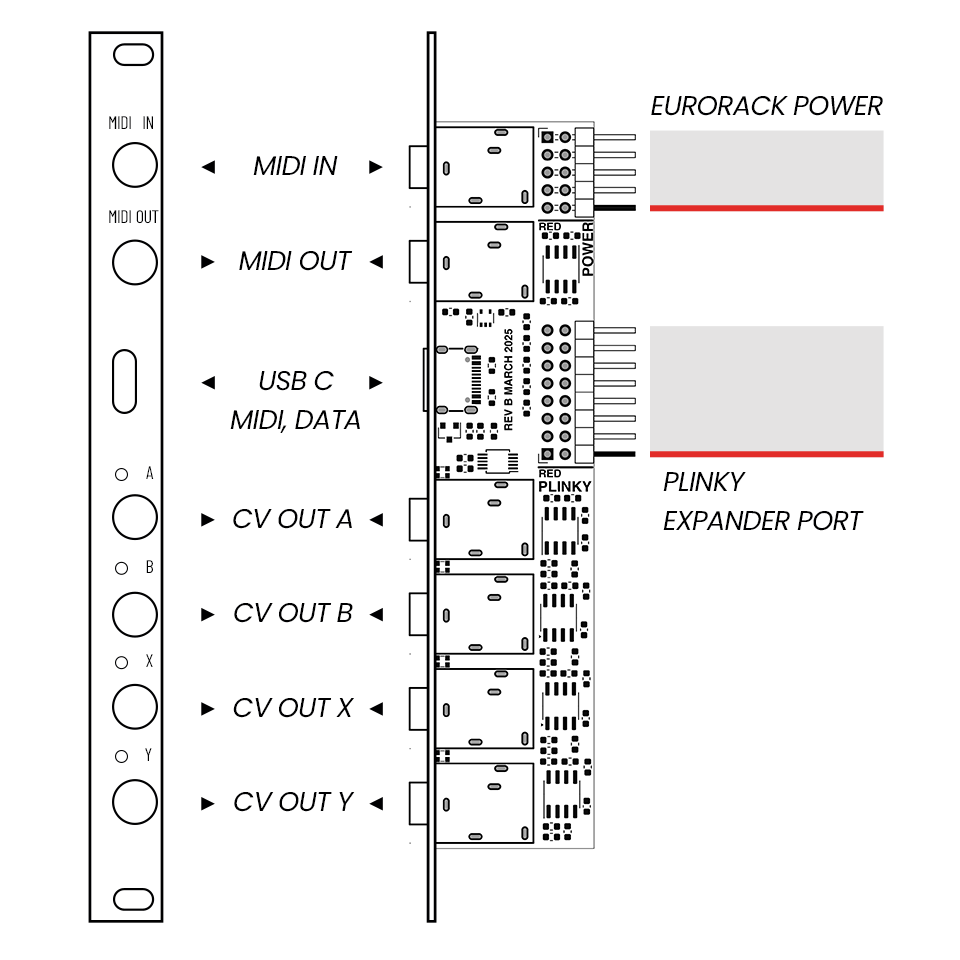 Plinky Expander 2HP - Technical drawing